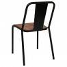 Chaise noir métal bois