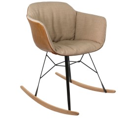 Rocking Chair Tissu Scandinave Avon